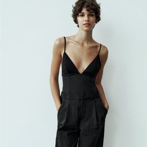 COPY -- NWT ZARA COMBINATION LONG NYLON JUMPSUIT